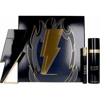 Carolina Herrera Bad Boy EDT 100 ml + sprchový gél 100 ml + EDT 10 ml darčeková sada
