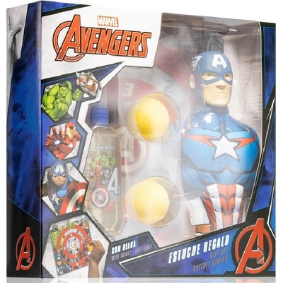 Marvel Avengers Captain America EDT 90 ml + 2v1 pena do kúpeľa / šampón 350 ml + terč na suchý zips