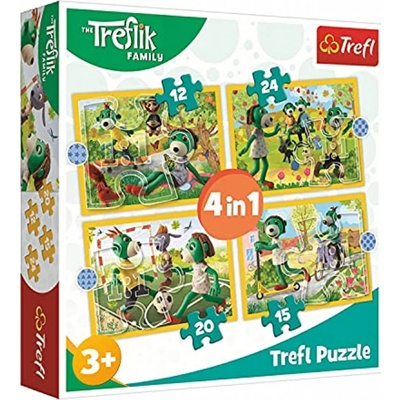 TREFL Treflíci Zábava 4v1 12,15,20,24 dielov