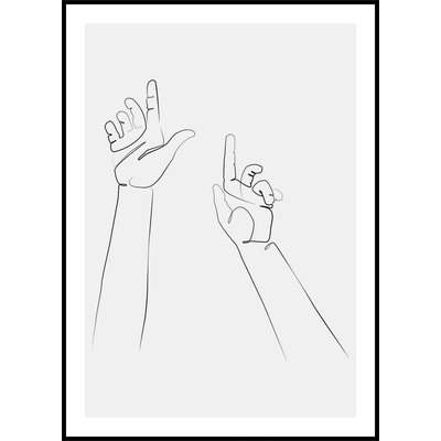 Jen tak z lásky Plakát Radost Rozměr plakátu: 30 x 40 cm, Barva pozadí: Šedá