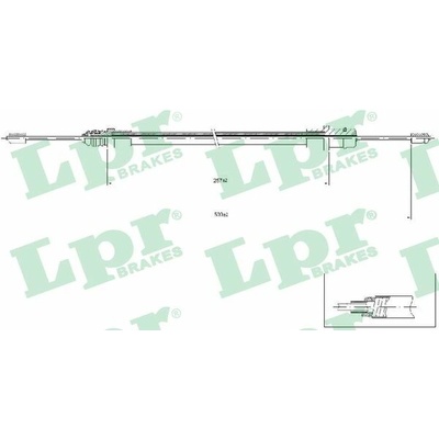 Ťažné lanko, parkovacia brzda LPR C0212B