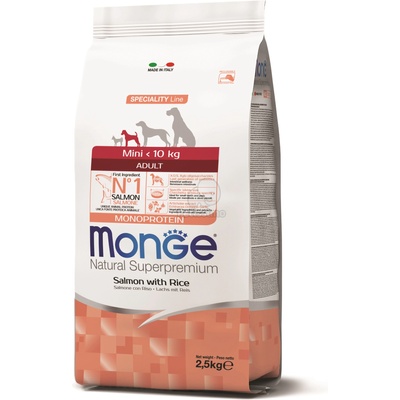 Monge Speciality Line Monoprotein Adult Mini salmon & rice 2,5 kg