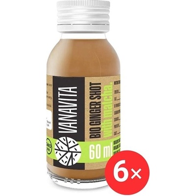VanaVita Bio Ginger shot with matcha 6 x 60 ml