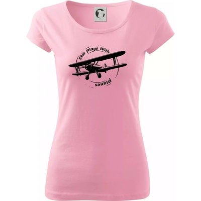 Still Plays With Planes Dámske tričko Pure Ružová