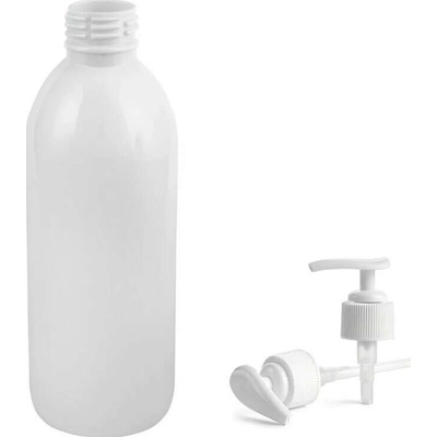 Tera Plastová lahvička bílá s bílou pumpičkou 300 ml