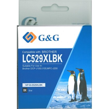 Compatible Глава за BROTHER - Black LC-529XLBK - G&G (NP-B-0529XLBK)