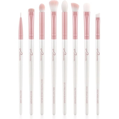 Luvia Cosmetics Prime Vegan 412 Fine Liner štetec na očné linky 1 ks + 323 Smudger štetec na očné tiene 1 ks + 330 Pointed Crease Brush stredný štetec na očné tiene 1 ks + 328 Soft Blender štetec na r