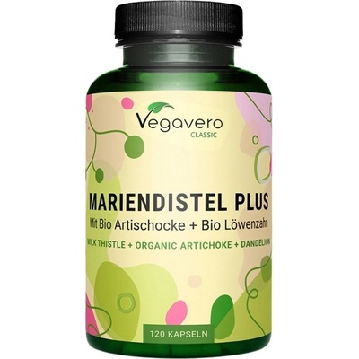 Vegavero Mariendistel Plus | Milk Thistle + Artichoke & Black Radish [120 капсули]
