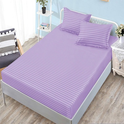 EmonaMall Едноцветен долен чаршаф с ластик и две калъфки (за матрак 160x200) EmonaMall, 3 части - Модел S18264 (S18264-3333f4-15)