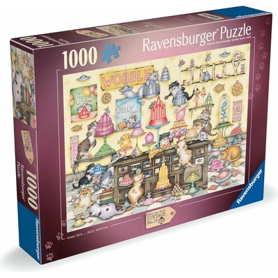 Ravensburger Vintage č.19 Šílené kočky Želé hody 1000 dílků