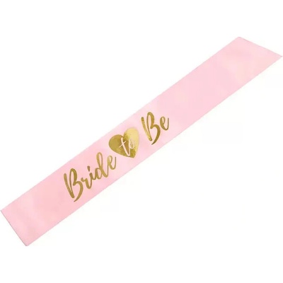Šerpa ružová so zlatým textom - Bride to be