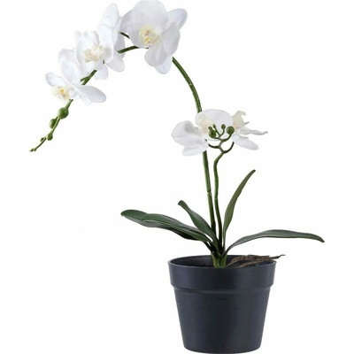 Umělá rostlina ORCHIDEJ zelenobílá 47 cm