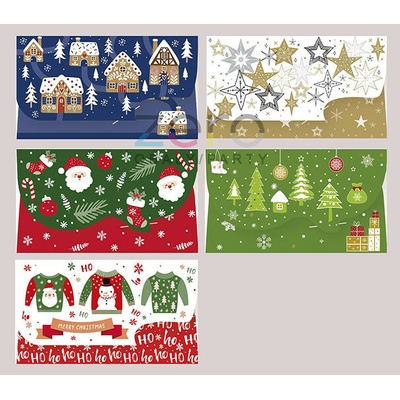 Obálka na peníze 157x90 mm - vánoční (mix)