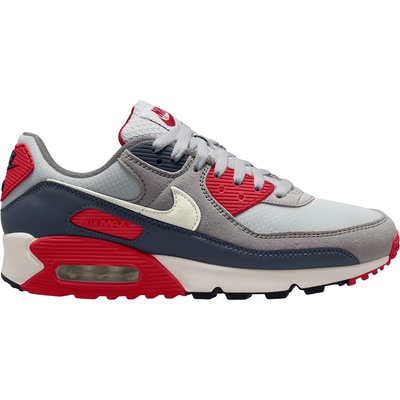 Nike Мъжки маратонки Nike Air Max 90 Trainers Mens - Grey/Red