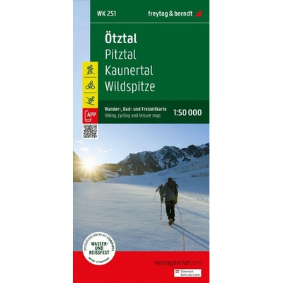 Ötztal 1:50 000 turistická, cyklistická a rekreační mapa