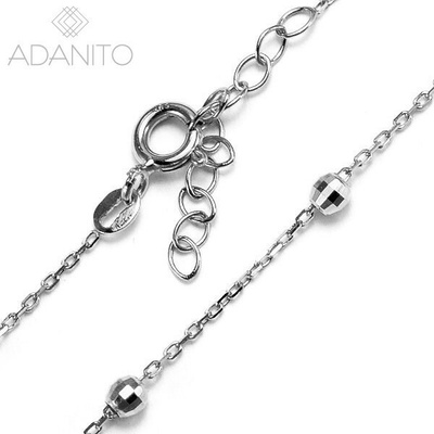 Adanito Zlatá guličková retiazka z bieleho zlata BRRK0010S