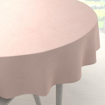 Biante Velký sametový kulatý ubrus Velvet Premium SVP-043 Pudrově růžový Ø 160 cm