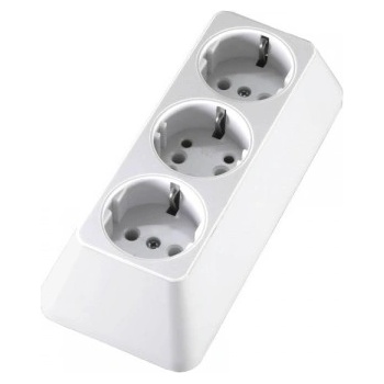 Image 1 of РАЗКЛОНИТЕЛ СЪЕД. 3 ТОДИ БЕЗ КАБЕЛ 6065 БЯЛ ТРАПЕЦ (en04290020)