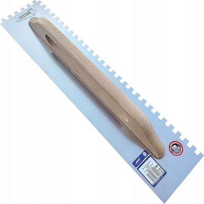 INSTAR - NEREZOVÉ ZUBNATÉ HLADÍTKO 128x580 MM - ZUB 4x4 MM DŘEVĚNÁ RUKOJEŤ