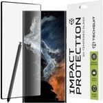 Techsuit Протектор за Samsung Galaxy S22 Ultra 5G - 111D Full Cover / Full Glue Glass / 3D Curved Screen - Черен