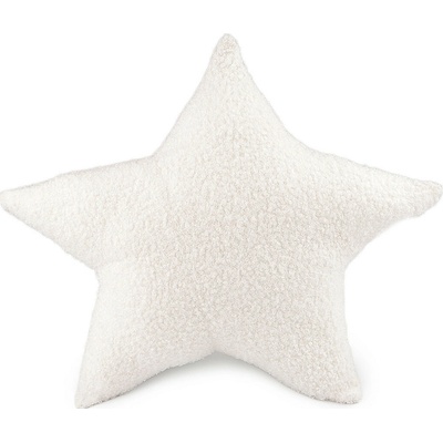 Dekorační polštář hvězda boucle Ø40 cm krémová nejsvět. 1 ks