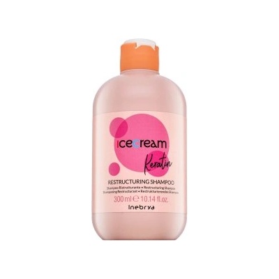 Inebrya Ice Cream Keratin Restructuring Shampoo подхранващ шампоан Против накъдряне 300 ml