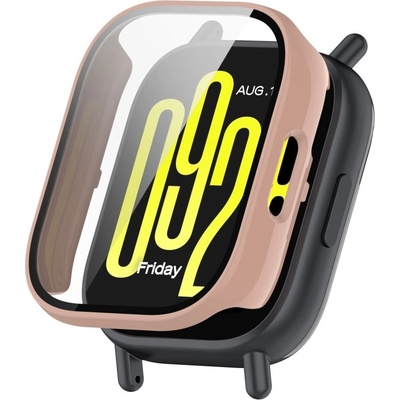 PROTEMIO 96062 PC FULL COVER Plastový kryt so sklom pre Xiaomi Redmi Watch 5 Lite ružový