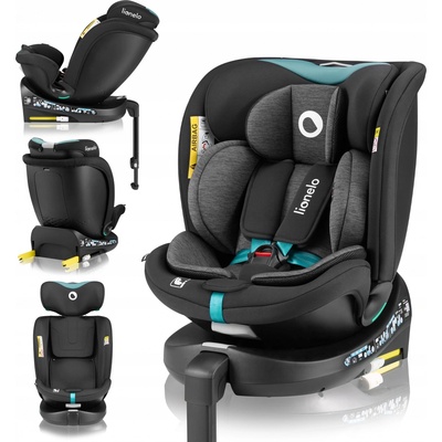 Lionelo NAVY I-SIZE 2024 BLACK TURQUOISE