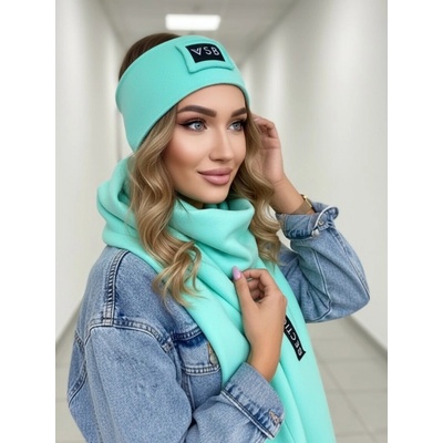VSB Luxusný teplákový set šál + mentolová
