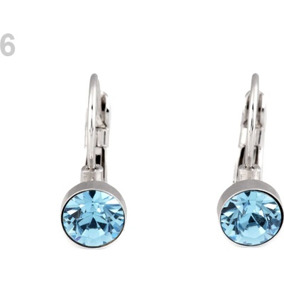 Swarovski Elements náušnice 6 202 aquamarine