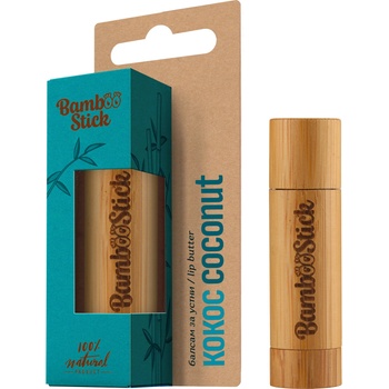Bamboostick Coconut Natural Care Балсам за устни унисекс 5ml
