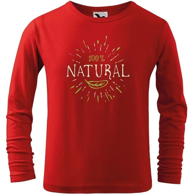 Dobrý triko Dětské bavlněné triko 100% natural Červená