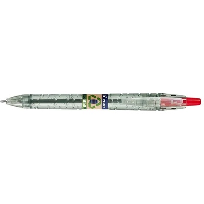 Pilot Химикалка, 0, 27 мм, с бутон, PILOT "B2P EcoBall", червена BP-B2PEB-M-R-BG (BP-B2PEB-M-R-BG)