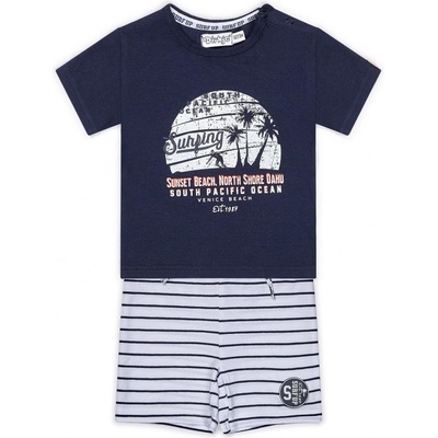 Dirkje Set 2dielny kr. nohavice Navy White Stripe