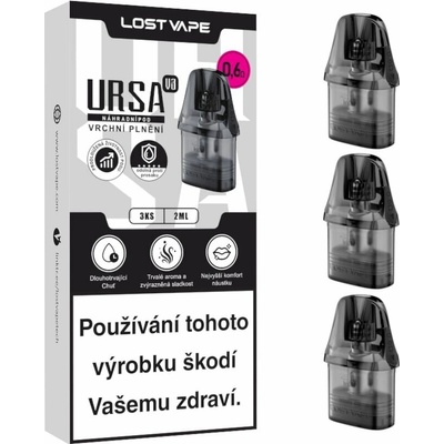 Lost Vape Ursa Pod V3 2ml cartridge 0,6ohm 3 ks