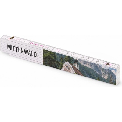 Metrie Block 52 Skládací metr s potiskem Mittenwald staré město 2 m