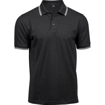 Tee Jays 1407 pánske elastické polo čierne biele