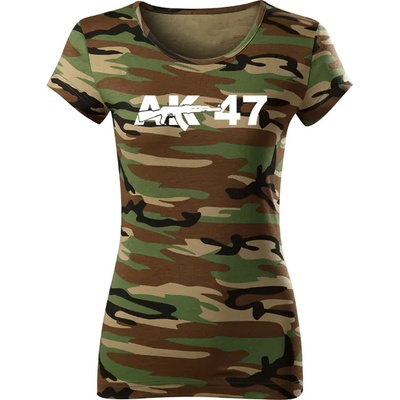 DRAGOWA дамска тениска ak47, камуфлаж, 150г/м2 (4034)