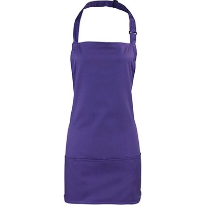 Premier Workwear Colours Gastro zástěra 2v1 PR159 Purple Pantone 7447C 60x62cm