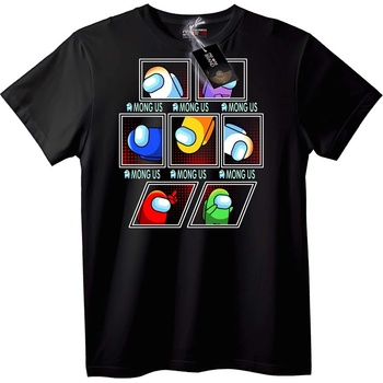 NOONEBRAND Тениска Among Us Многофигурна - 2XL, Black