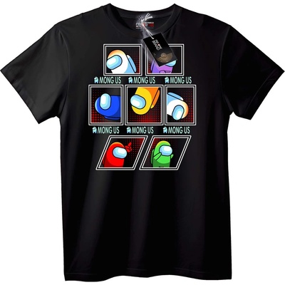 NOONEBRAND Тениска Among Us Многофигурна - 2XL, Black