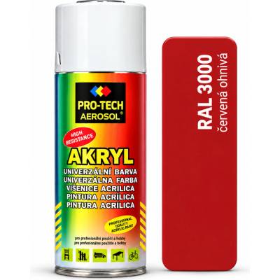 Pro-tech akryl 400 ml červená ohnivá