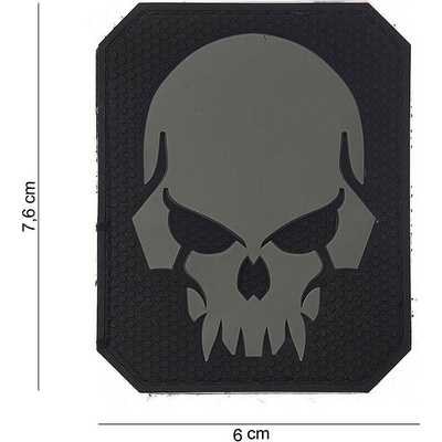 101 INC Nášivka 3D PVC Pirate skull black