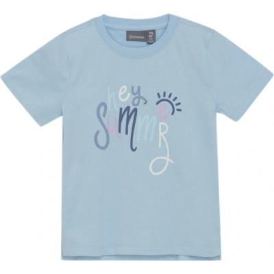 Color Kids Girls T-shirt W. Print S/S-7148-Summer Song Modrá
