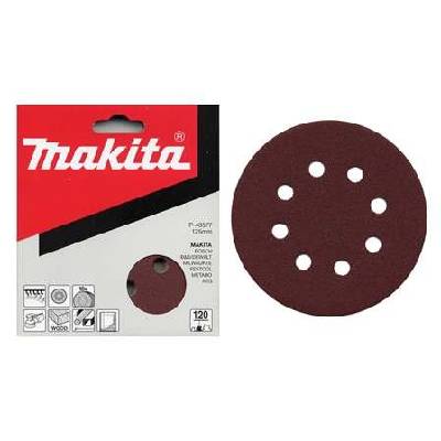Шлайф хартия MAKITA Velcro 125 мм 8 отвора K320, 10 бр. P-43608 (P-43608)