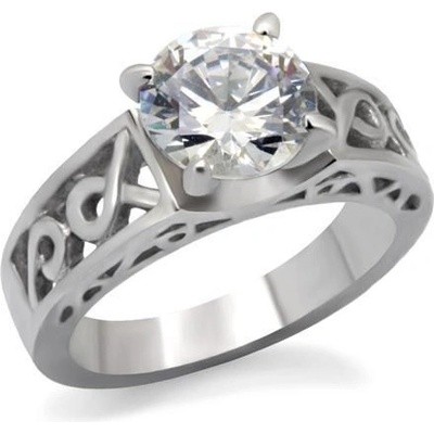 Šperky4U Ocelový prsten se zirkony OPR1557