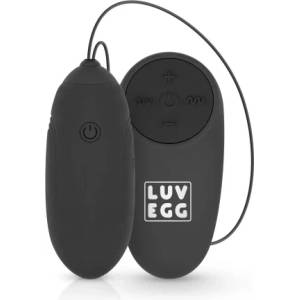 Easy Презаредимо вибро яйце от силикон с дистанционно Luv Egg черно