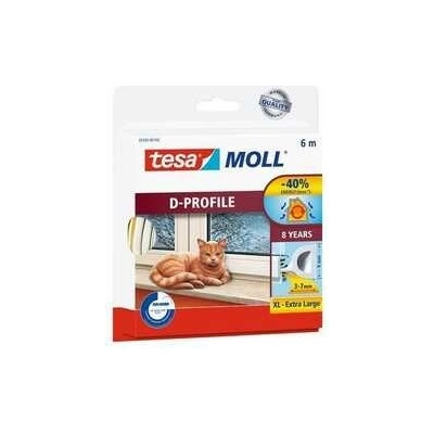 Tesamoll Gumové těsnění D profil 6 m bílé 05393-00102-00