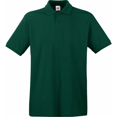 Fruit of the Loom polokošile Premium polo krátký rukáv COT-16321807401 zelená forest