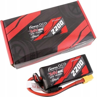 Gens ace G-Tech 2200mAh 7,4V 60C 2S1P Lipo baterie s konektorem XT60